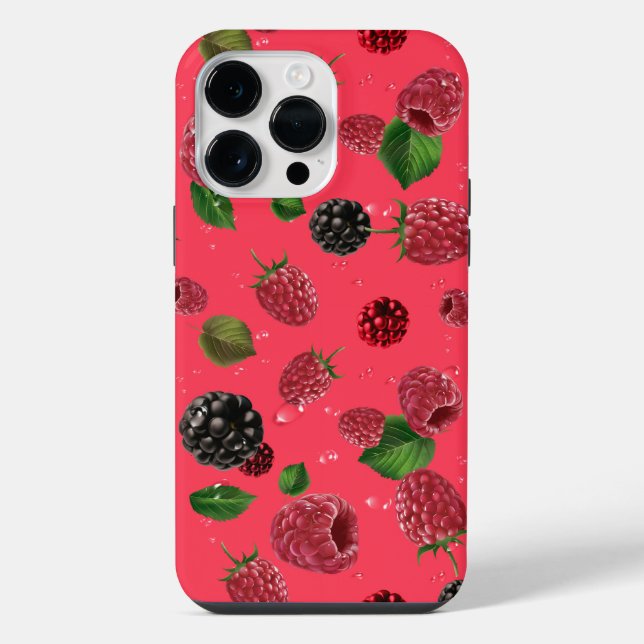 Coque iPhone Motif framboise (Verso)
