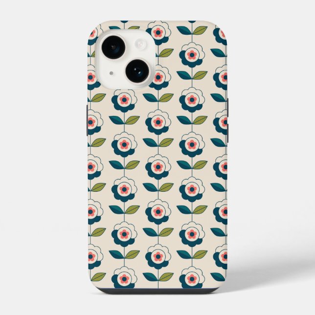 Coque iPhone Motif Fun Jardin Retro (Verso)