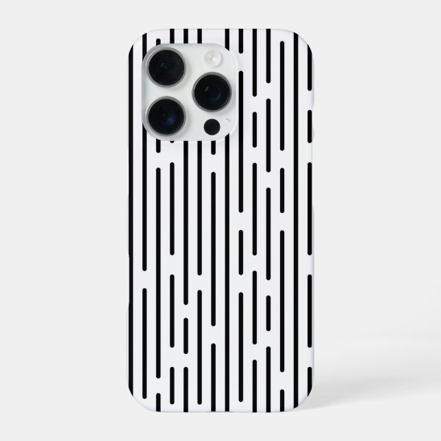 Coque iPhone Motif géométrique à ligne noire (Verso)