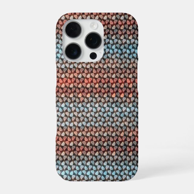Coque iPhone Motif géométrique à rayures abstraites modernes 12 (Verso)