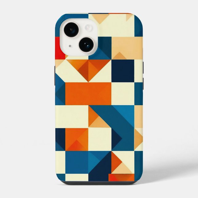 Coque iPhone Motif Géométrique Abstrait (Verso)
