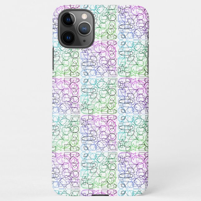 Coque iPhone Motif géométrique Abstrait | Carrelé et filtré | (Dos)