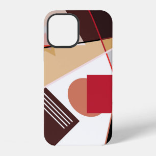 Coque iPhone 12 Motif géométrique abstrait, foulard en soie châle