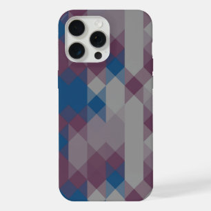 Coque iPhone 15 Pro Max motif géométrique bleu et mauve