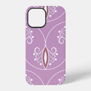 Coque iPhone 12 Motif géométrique continu avec des spirales. art.