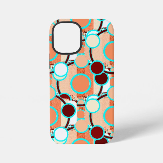 Coque iPhone Motif géométrique du milieu du siècle (Verso)