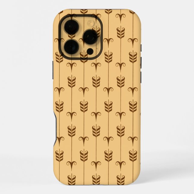 Coque iPhone Motif géométrique Flèche dorée (Verso)