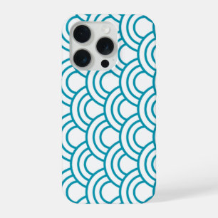 Coque iPhone 15 Pro Motif Géométrique Japonais Moderne