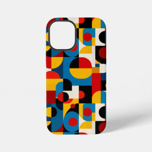 Coque iPhone 12 Mini Motif géométrique moderne dans le style Bauhaus