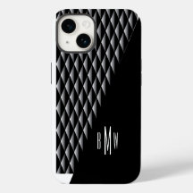 Motif géométrique noir Monogrammé