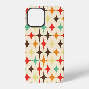 Coque iPhone 12 Motif géométrique rétro d'étoiles colorées