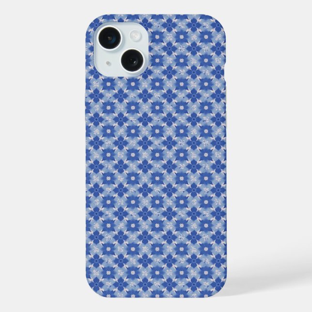 COQUE iPhone MOTIF GÉOMÉTRIQUE SIMPLE BLEU (Verso)