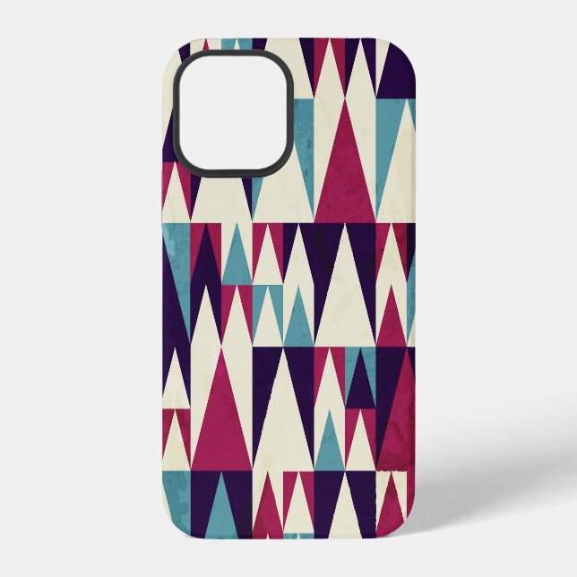 Coque iPhone Motif géométrique triangle rétro (Verso)