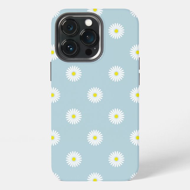 Coque iPhone Motif illustratif sur bleu pâle (Dos)
