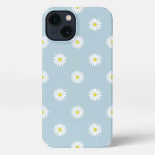 Etui iPhone 13 Motif illustratif sur bleu pâle