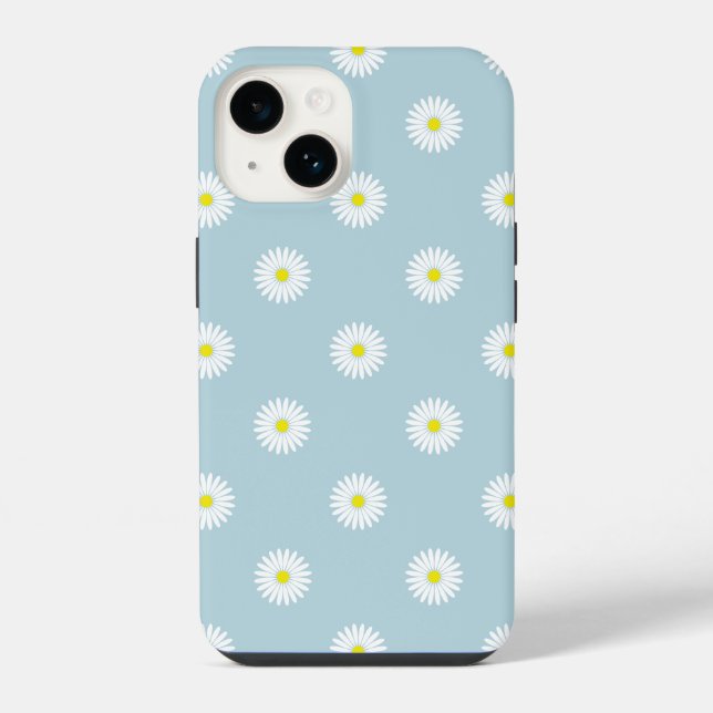 Coque iPhone Motif illustratif sur bleu pâle (Verso)