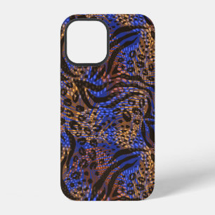 Coque iPhone 12 Motif imprimé léopard et zèbre luxueux