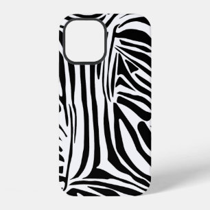 Coque iPhone 12 Motif Imprimé Zèbre Noir et Blanc Audacieux