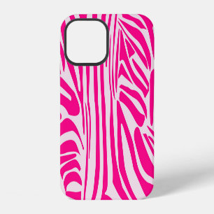 Coque iPhone 12 Motif imprimé zèbre rose