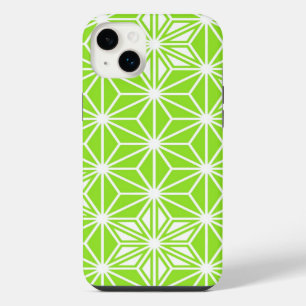 Motif japonais Asanoha - vert citron clair
