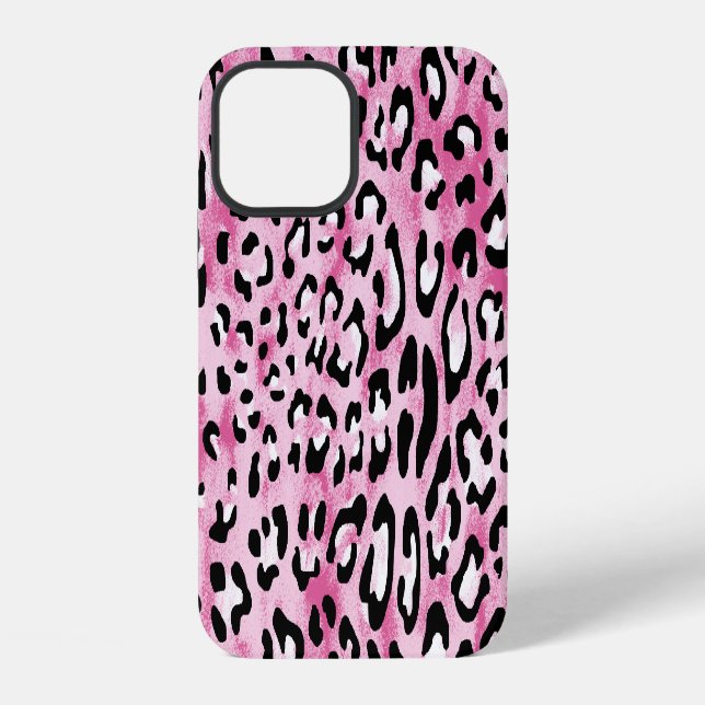 Coque iPhone Motif Léopard Blanc Rose. (Verso)