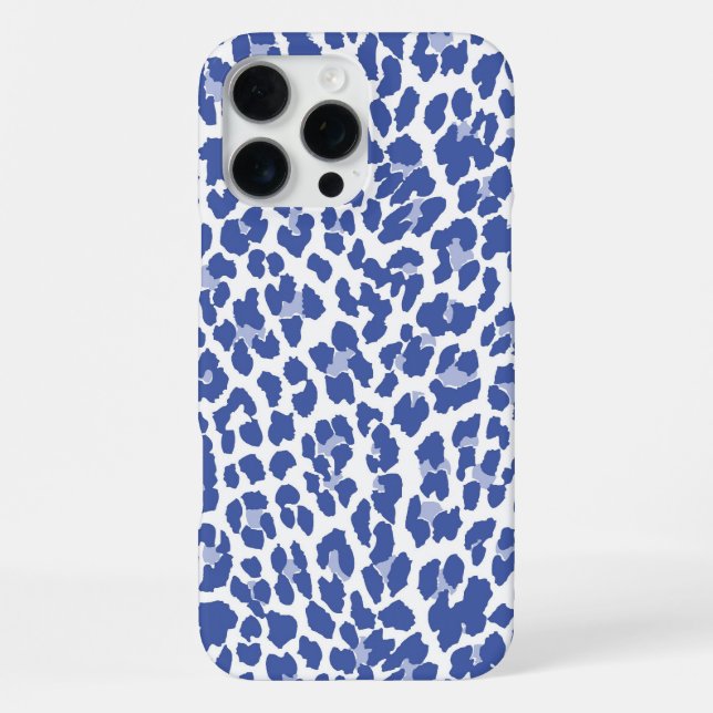 Coque iPhone Motif léopard bleu (Verso)