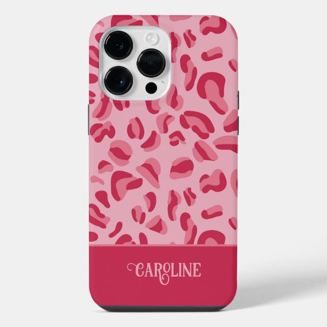 Coque iPhone Motif léopard rose (Verso)