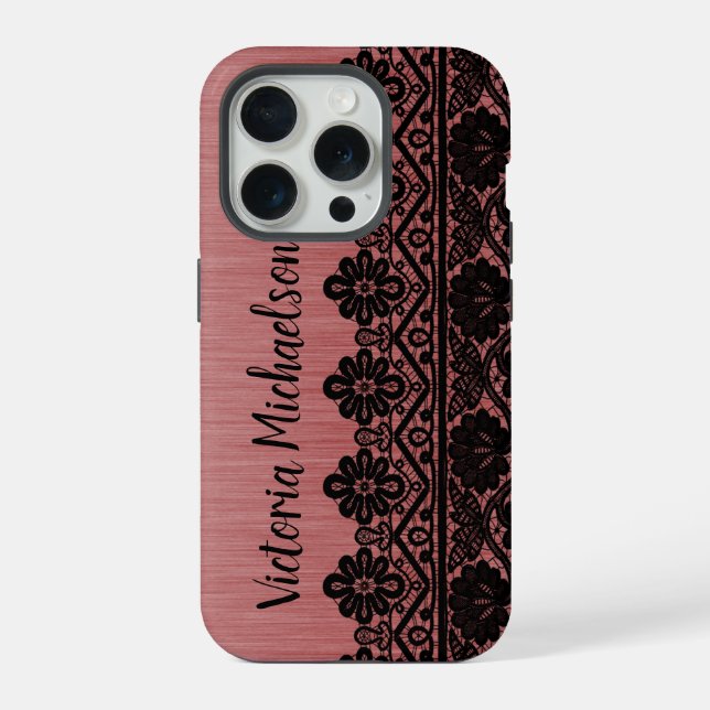Coque iPhone Motif léopard sur rose (Verso)