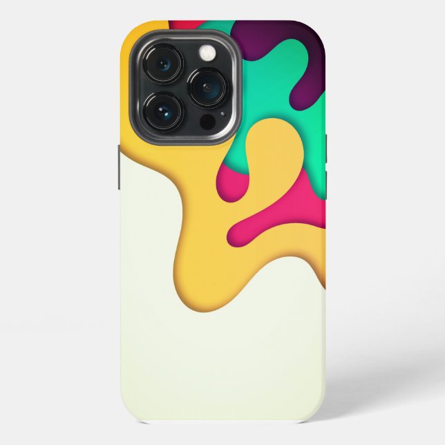 Coque iPhone motif liquide 3D (Dos)