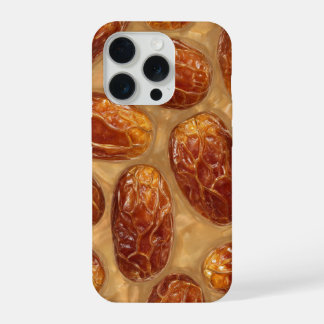 Coque iPhone 15 Pro Motif Macro de Membrane de Fruit de Datte Réaliste