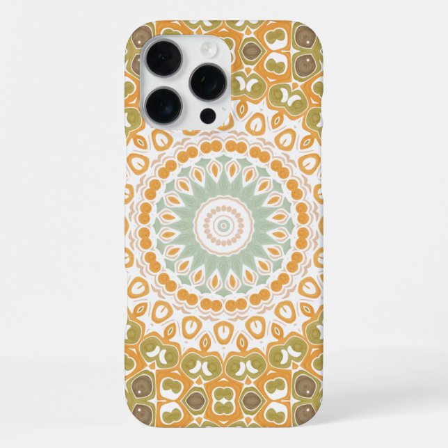 Coque iPhone Motif Mandala Tons Terreux Modernes (Verso)