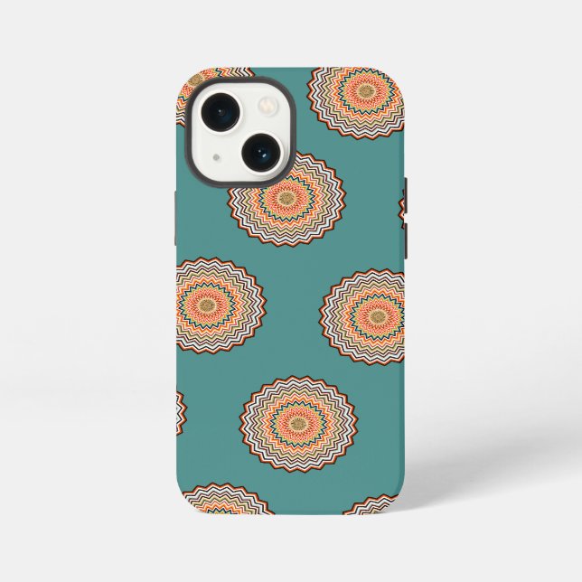 Coque iPhone Motif Mandala Zigzag (Verso)