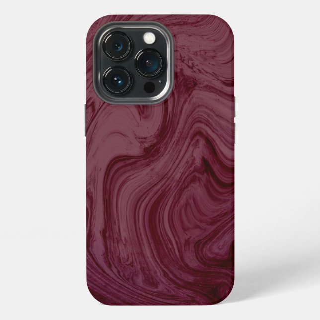 Coque iPhone Motif Marbre Maroon Shades (Dos)