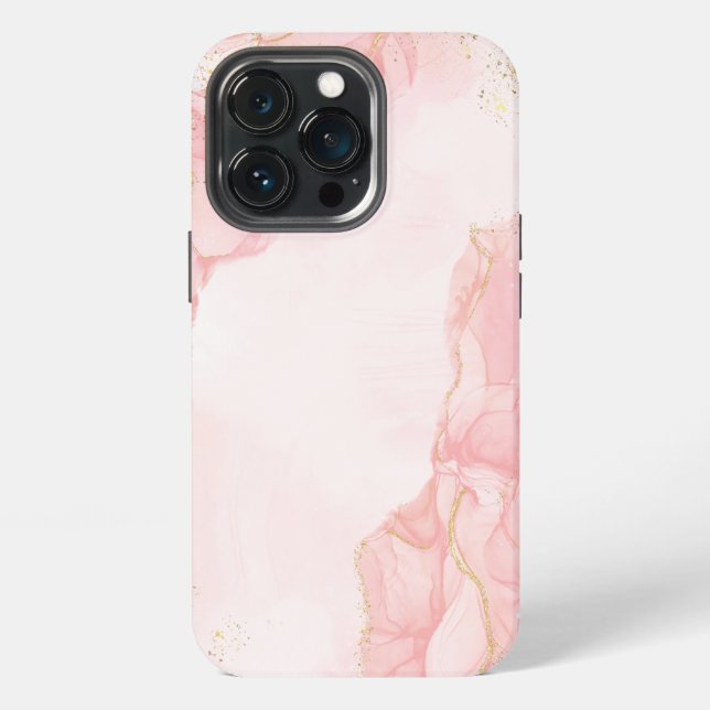 Coque iPhone Motif marbre rose (Dos)
