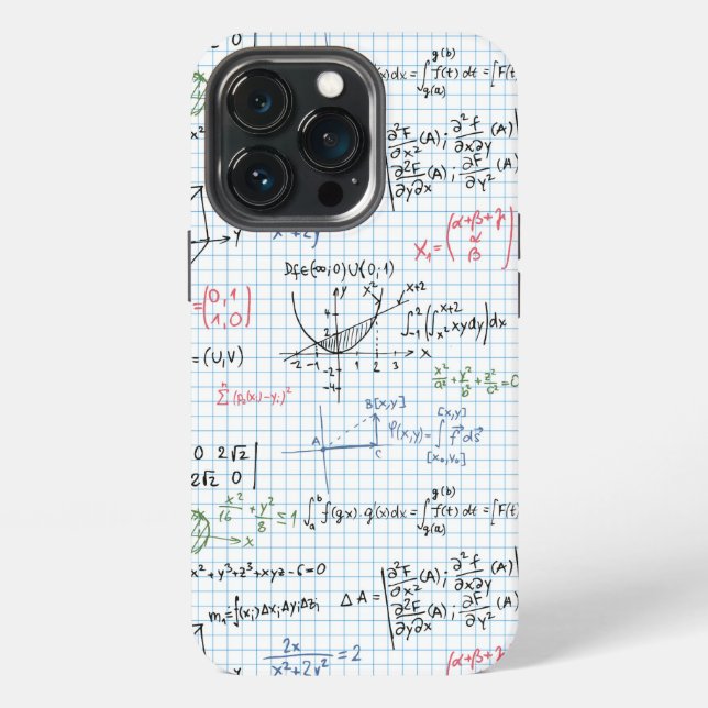 Coque iPhone Motif mathématique (Dos)