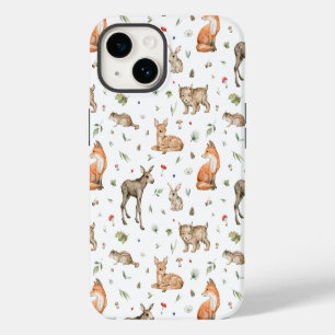 Coque Pour iPhone 14 Motif mignon d'animaux de la forêt