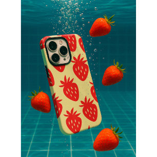 Coque iPhone 16 Pro Max Motif minimaliste à la fraise