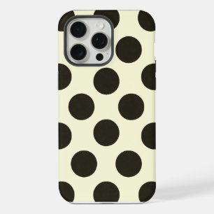 Coque iPhone 15 Pro Max Motif minimaliste à pois noirs