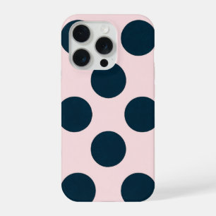 Coque iPhone 15 Pro Motif minimaliste à pois noirs