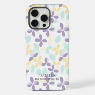 Coque iPhone 15 Pro Max Motif minimaliste pastel floral - Abstrait Bohème