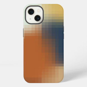Etui iPhone 13 Motif moderne tendance orange bleu jaune beige