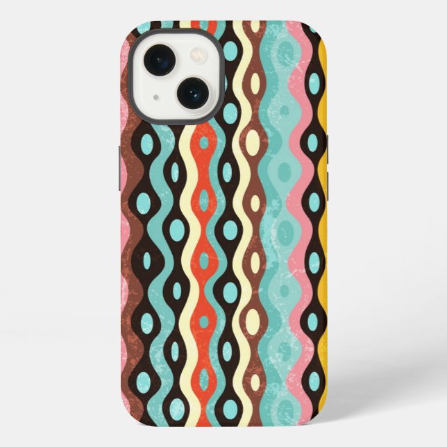 Coque iPhone Motif multicolore abstrait (Verso)