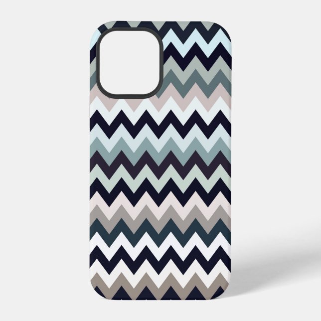 Coque iPhone Motif multicolore atténué Chevron (Verso)