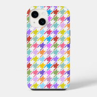 Motif multicolore + blanc à carreaux
