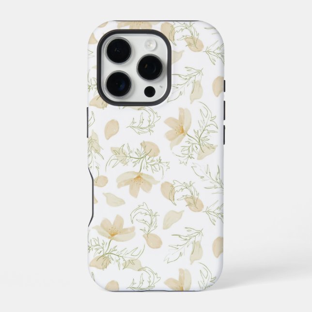 Coque iPhone Motif neutre Fleur sans joint (Verso)