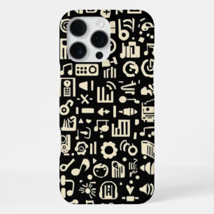 Coque iPhone 16 Pro Max Motif noir et blanc cool pour les amateurs de musi