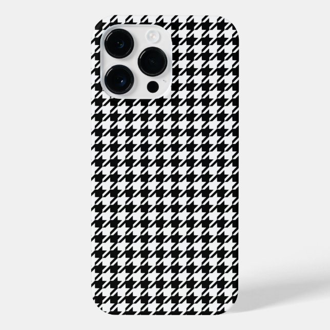 Coque iPhone Motif noir et blanc élégant (Verso)