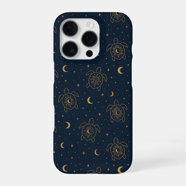 Coque iPhone Motif Nuit Tortue Céleste (Verso)