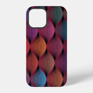 Coque iPhone 12 Motif ondulé multicolore sans couture