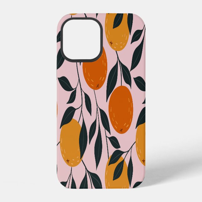 Coque iPhone Motif orange vibrant (Verso)